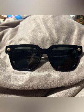 Versace Black Sunglasses with Gold Accent